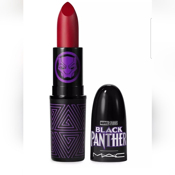 MAC X Black Panther “Dora Milaje” Matte Lipstick Blue-Toned Red RARE NIB
